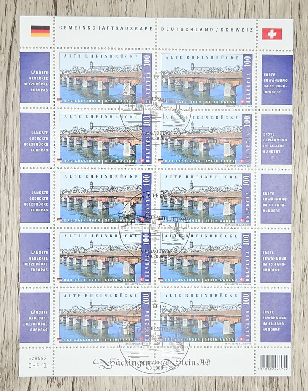 Alle Briefmarken: CL20 Bloc Timbre Suisse Oblitéré 2008 – Gebraucht aus Cousset von Patrick_Collections