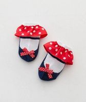 NEUE Babysöckli für 0-24 Monate rot-weiss Polka dot - 80333