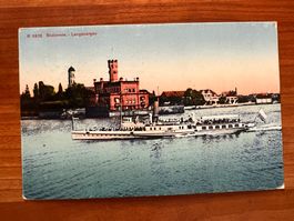 Postkarte Langenargen  Dampfer Bavaria  Litho 1918 (P609)