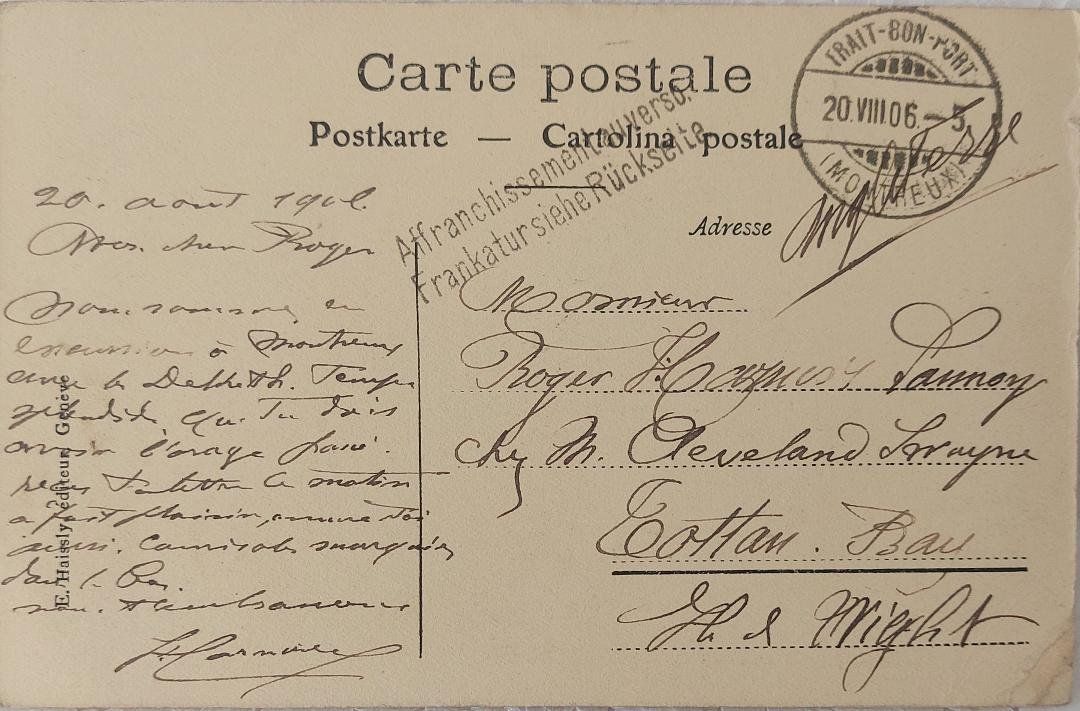 Cartoline postali: MONTREUX - La Baie - 1906 – Usato da Delémont venduto da Domdom1 1