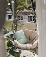 Hängesessel mit Kissen braun/beige