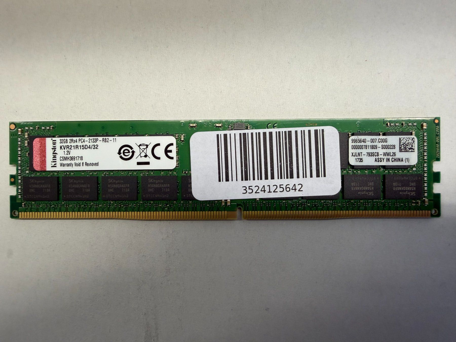 Server: Kingston KVR21R15D4/32 32GB DDR4-2133 ECC RDIMM – Usato da Pratteln venduto da HMW-Solutions