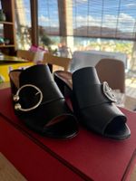 Bally Damen Pantoletten schwarz Leder Grösse 38.5