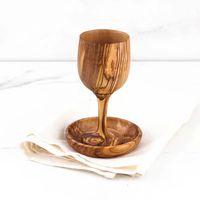 Weinkelch Olivenholz Handgefertigt Bethlehem-Becher CH