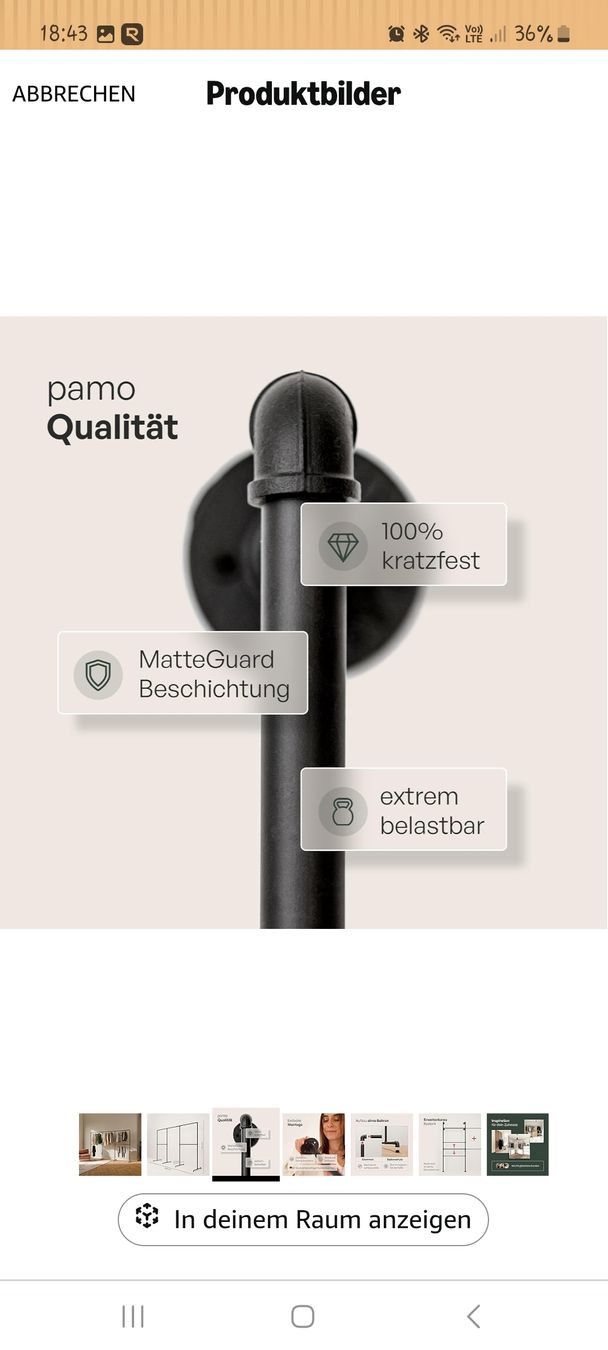 Pamo. Garderobe: Kleiderständer Rohrdesign, Industrial – Gebraucht aus Widnau von blackSkorpion88 3
