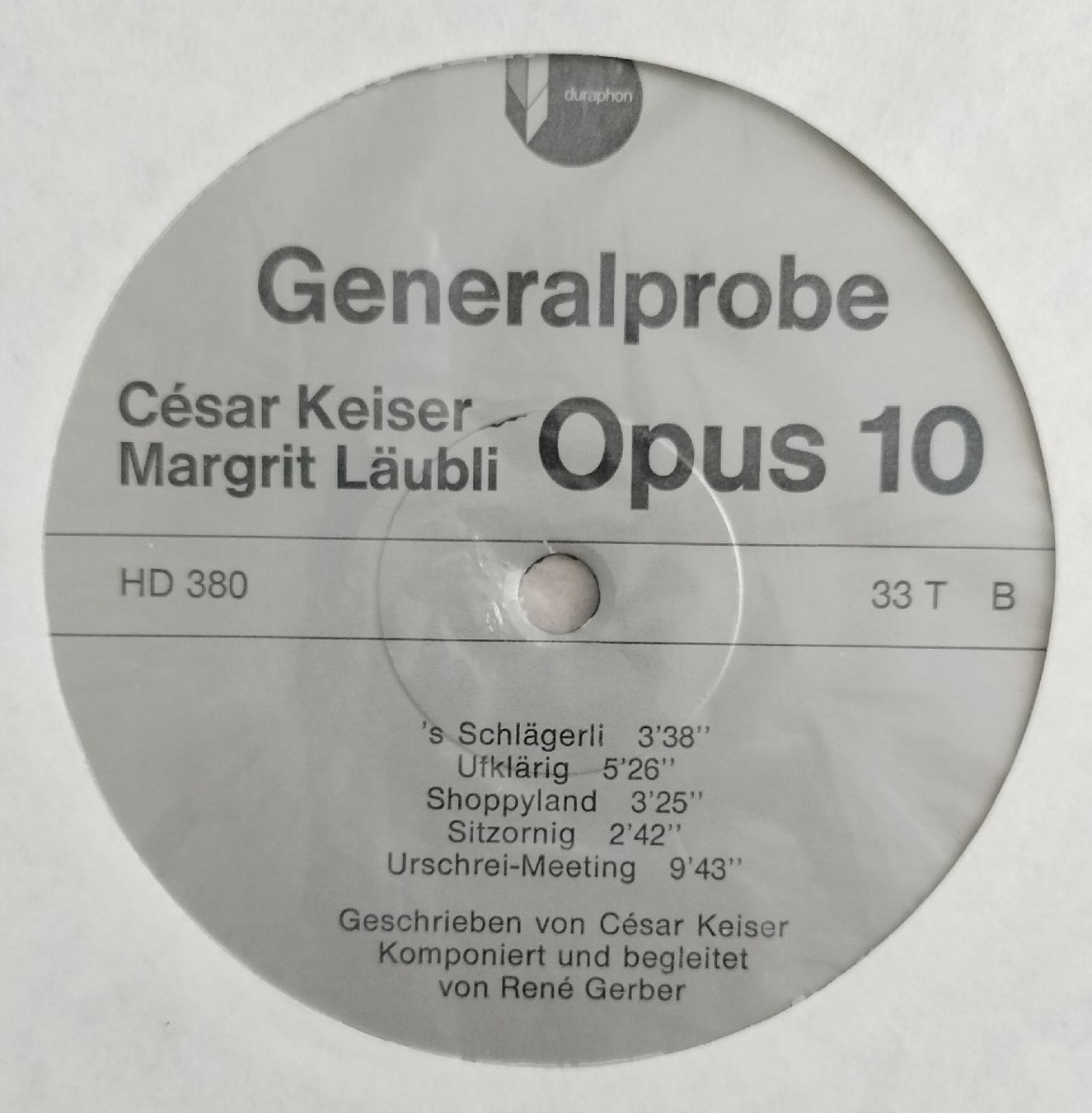 Dischi in vinile: Schallplatte "Generalprobe" Cesar Keiser Margrit Läubli Opus – Usato da Steinmaur venduto da Julian.W_CH-8162 6