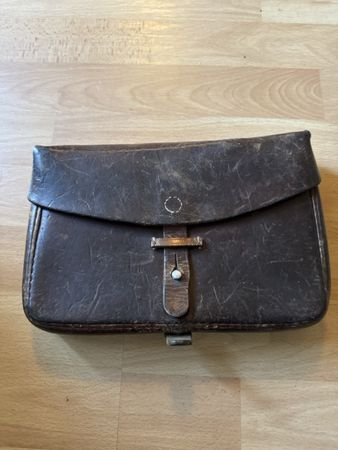 Kartentasche Schweizer Militär Leder 1957 (4)