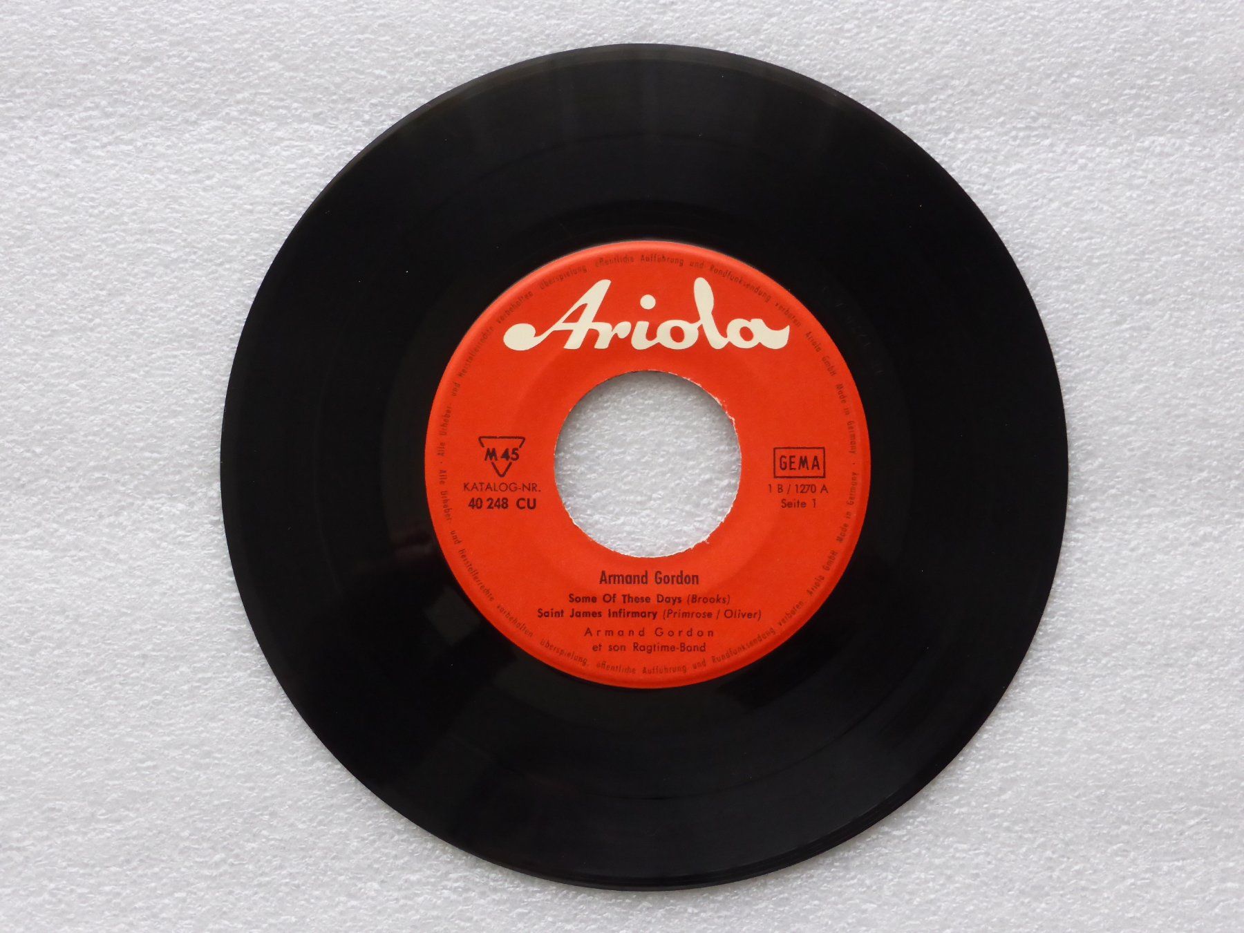 Dischi in vinile: Vinyl Single    EP  ARMAND GORDON – Usato da Küssnacht am Rigi venduto da Mondkinder 1