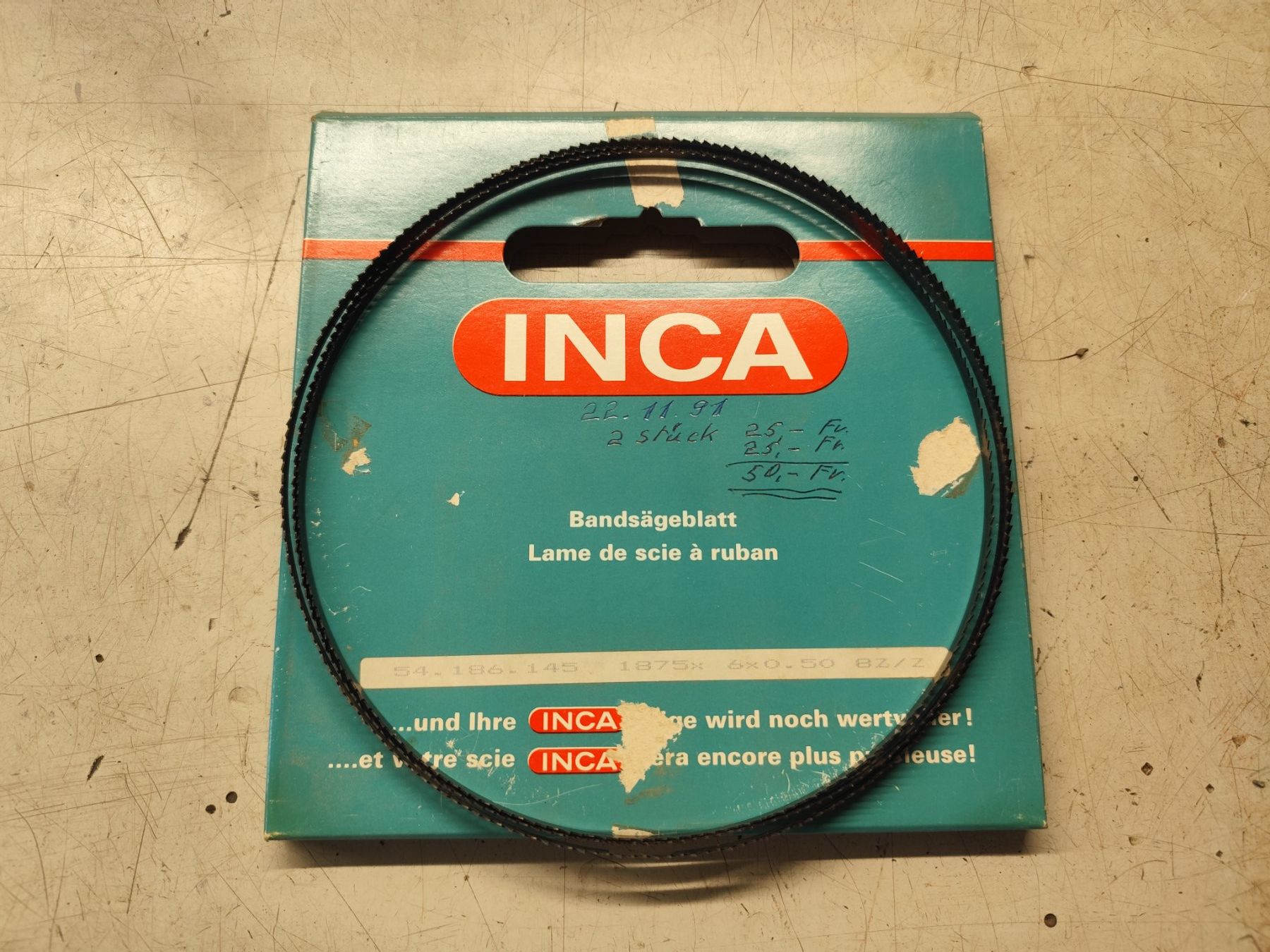 Inca Seghe: INCA Bandsägeblatt – Nuovo (secondo la descrizione) da Hellbühl venduto da 30R_R30
