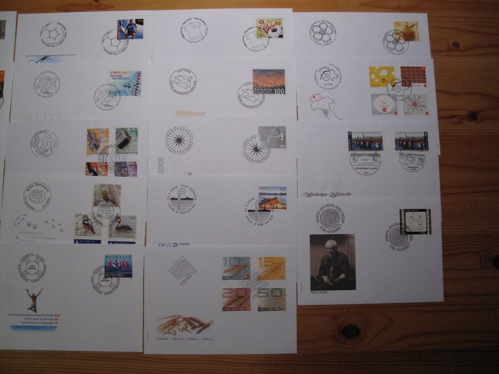 Tutti i francobolli: Schweiz FDC 2008 19 stück – Usato da Wil SG venduto da fva01 2