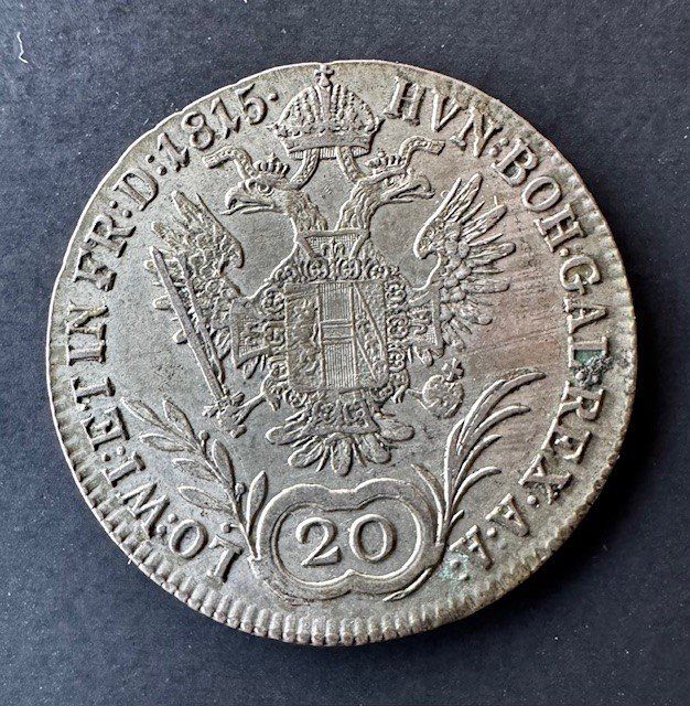 Tutti le monete: Österreich - 20 Kreuzer 1815 – Usato da Meilen venduto da coins4sale 1