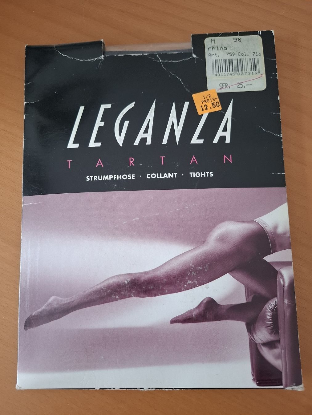 Calze & Collant: leganza Strumpfhose schwarz-grau neu – Nuovo e nell'imballaggio originale da Münchenbuchsee venduto da Cori1968