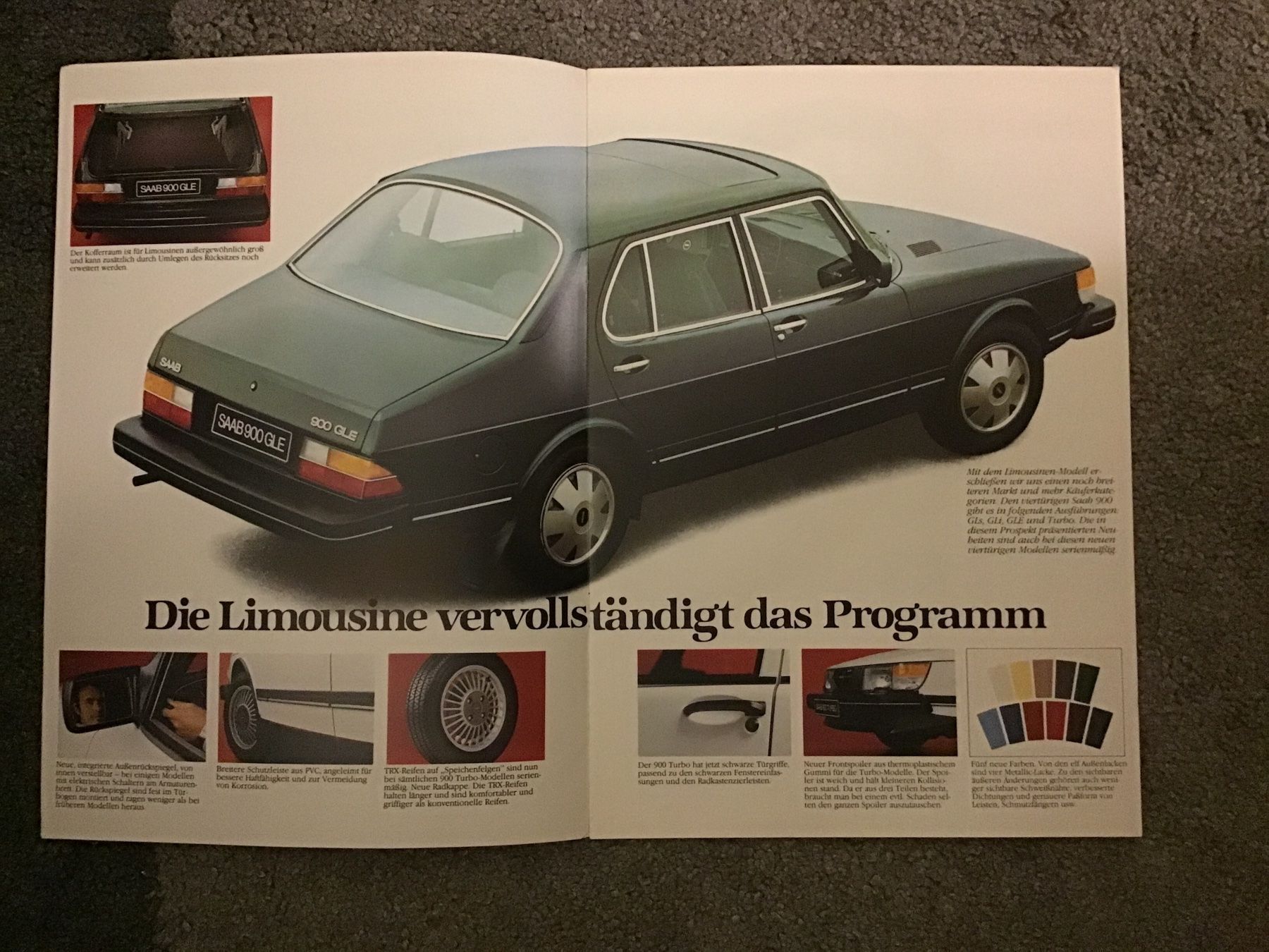 Saab Dokumente: Saab 900 Programm 1981 Verkaufsprospekt – Gebraucht aus Scherzingen von Starseller62 1