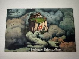 ALTE MILITÄRPOSTKARTE -  DROHENDE KRIEGSWOLKEN 21.9.1916