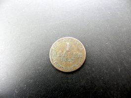 Altdeutschland Hessen 1 Heller 1843