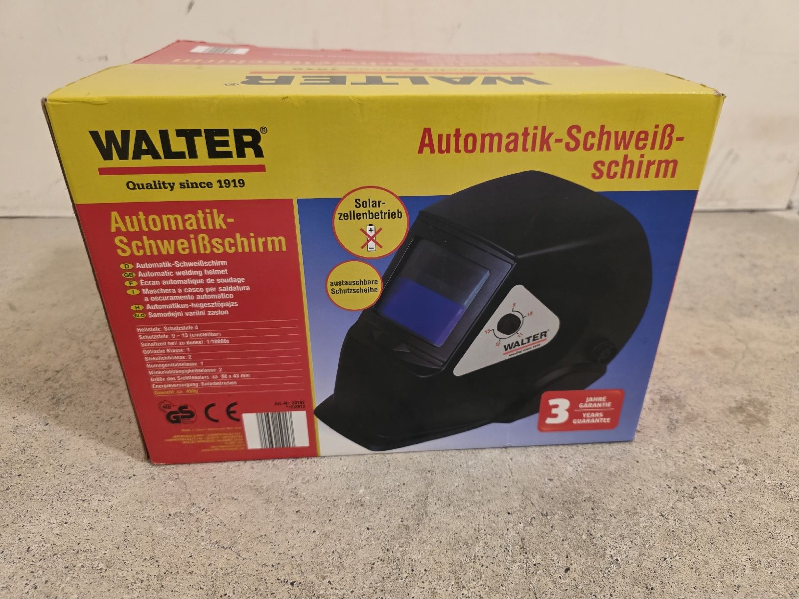 Insegne: Schweissschild NEU WALTER – Nuovo e nell'imballaggio originale da Dietlikon venduto da Audipower1981