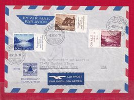 Par avion - 1956 - Zürich Fraumünster - Brooklyn NewYork USA