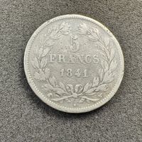 5 Francs Silber Frankreich 1841 W Louis Philippe I
