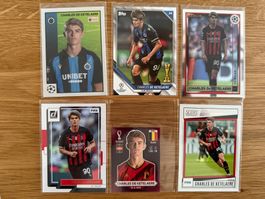 6 verschiedene Charles De Ketelaere Sammlung Topps / Panini