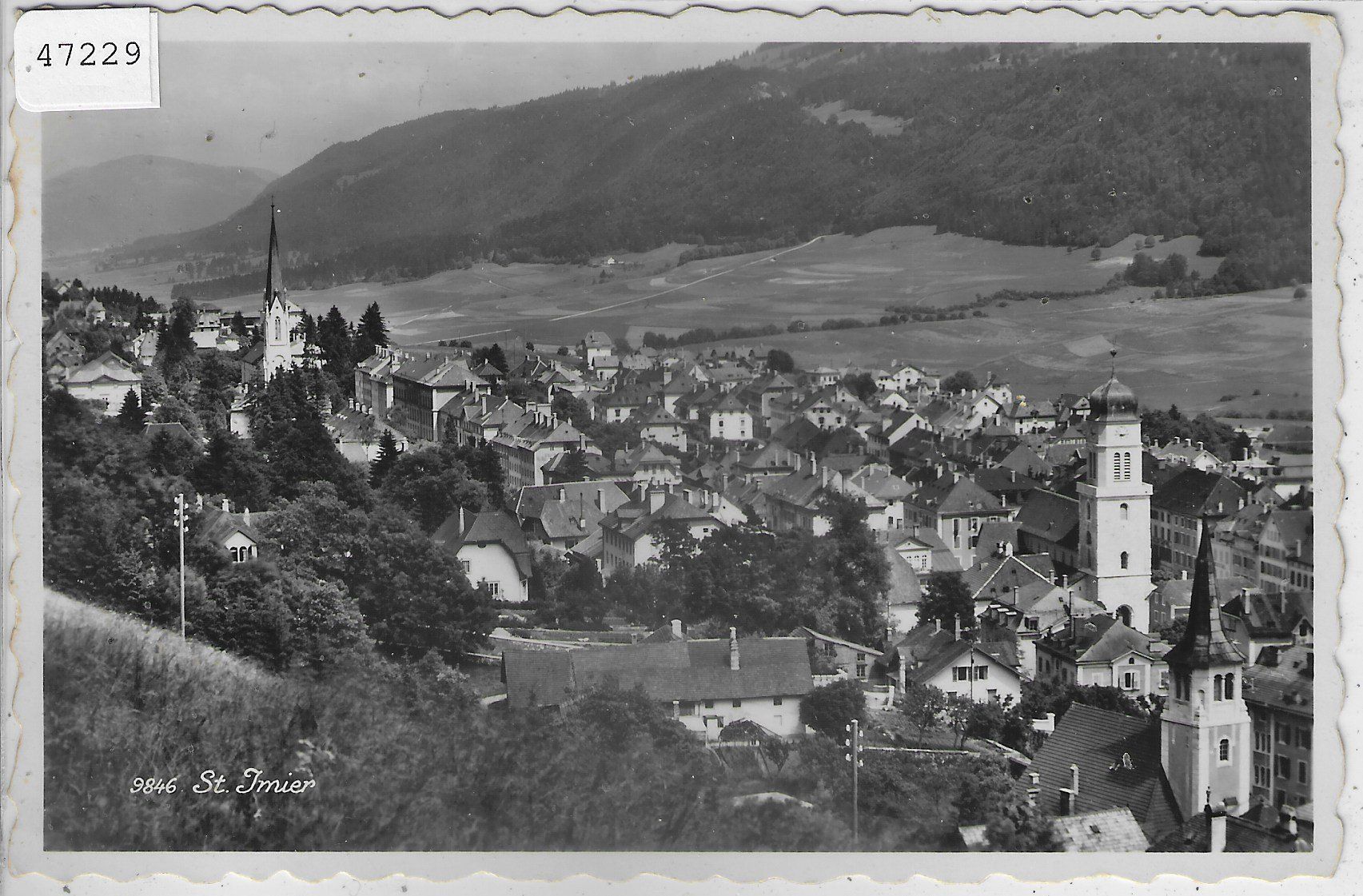 Cartoline postali: St. Imier - Vue generale – Usato da Ettingen venduto da Kartenplanet