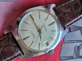 702 Urech Antimagnetic HA Date Leinen Zifferblatt