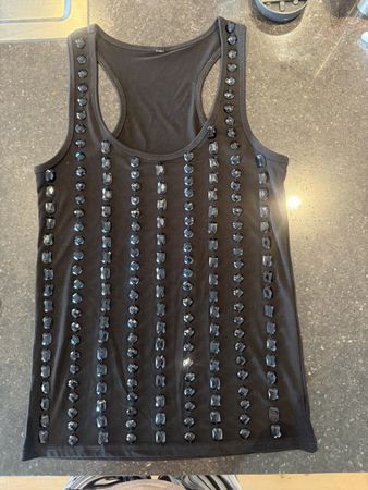 Top mit Glitzersteinen, Gr. S