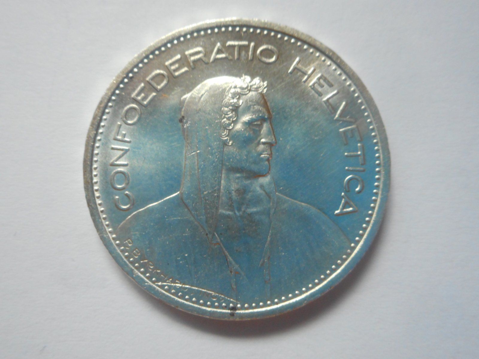 Tutti le monete: 5 Fr. 1952 silber  -unz – Nuovo (secondo la descrizione) da Kriegstetten venduto da pizlad2010 3