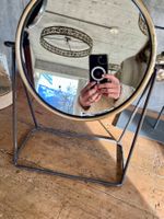 Vintage Tischspiegel/Schminkspiegel mit Metallrahmen Top!