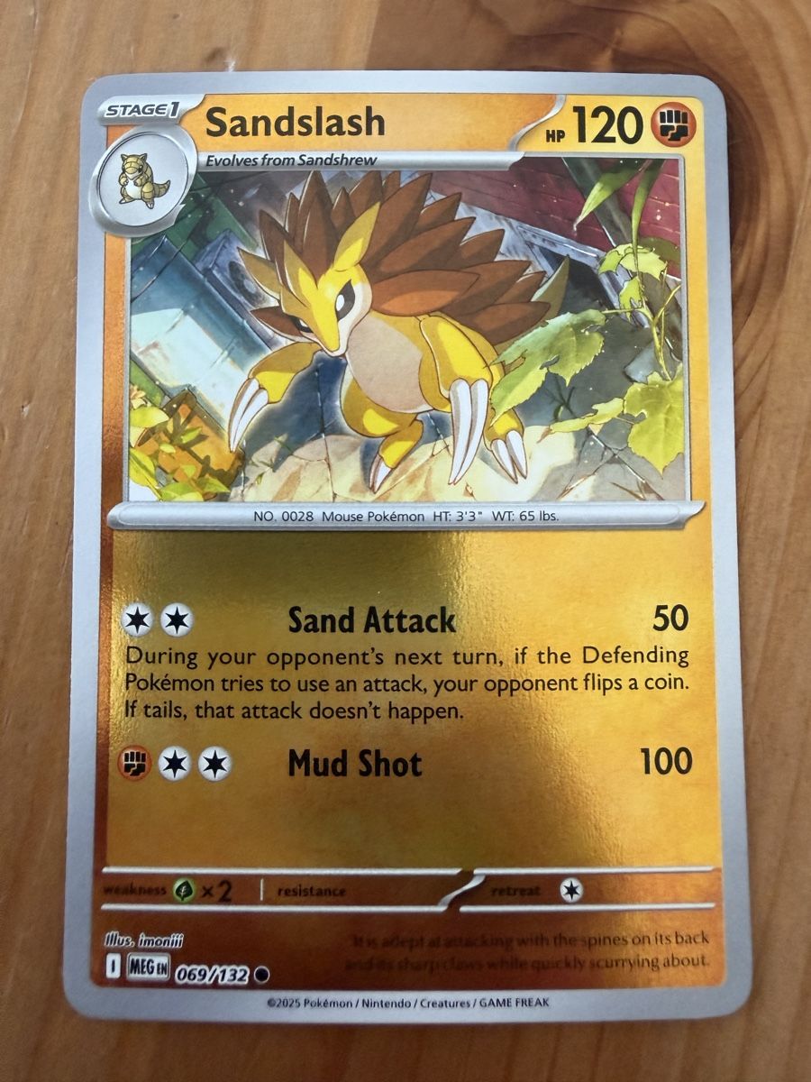 Pokémon Carte collezionabili: Sandslash (MEG069) – Nuovo (secondo la descrizione) da Vevey venduto da Matx