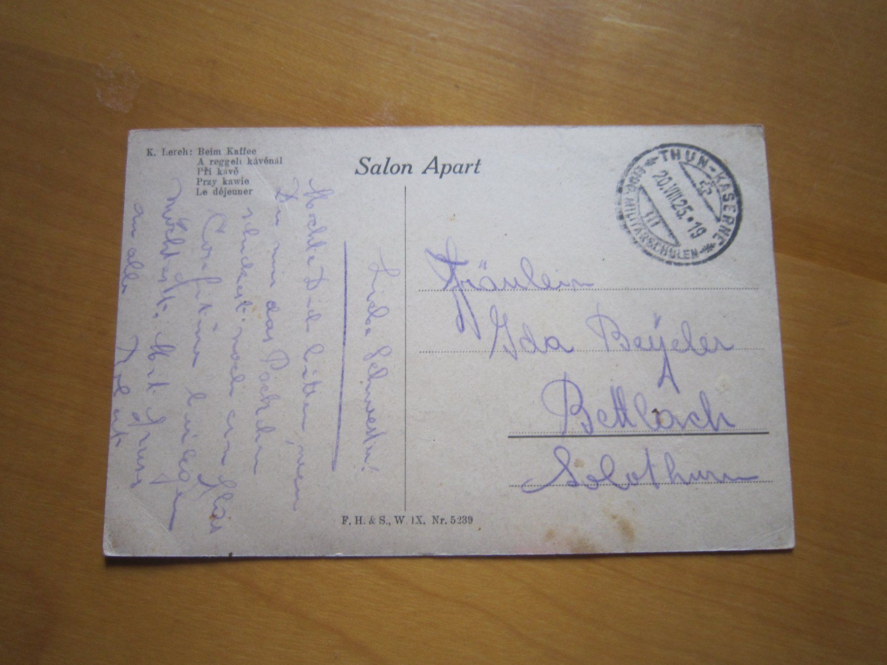 Cartes postales: No 17 Postkarte Thum Militaer 1925 – D'occasion à Gordola par Polentaefung 1