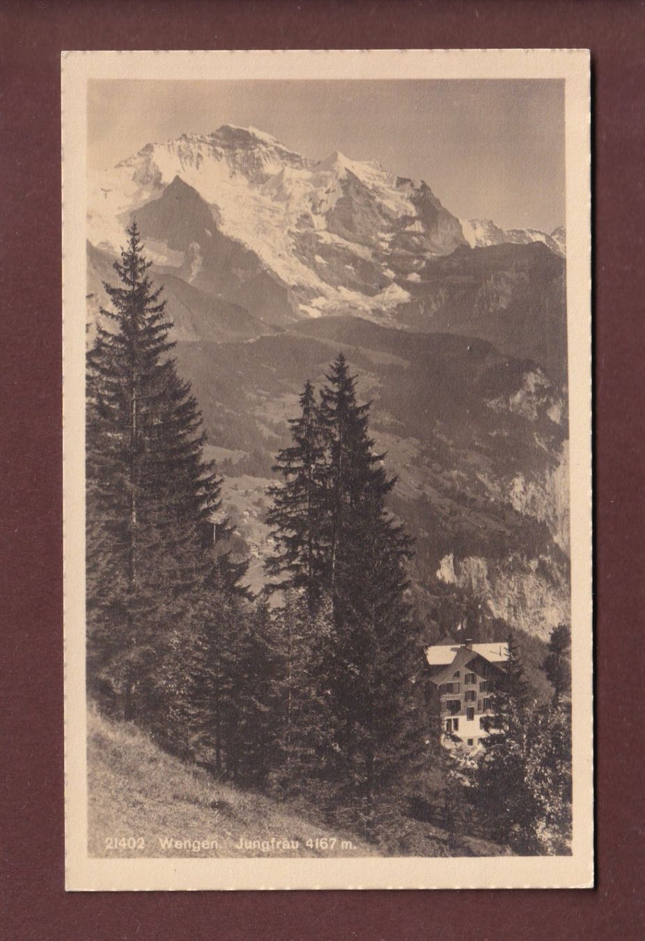 Cartoline postali: WENGEN - Jungfrau – Usato da Pully venduto da nicecards