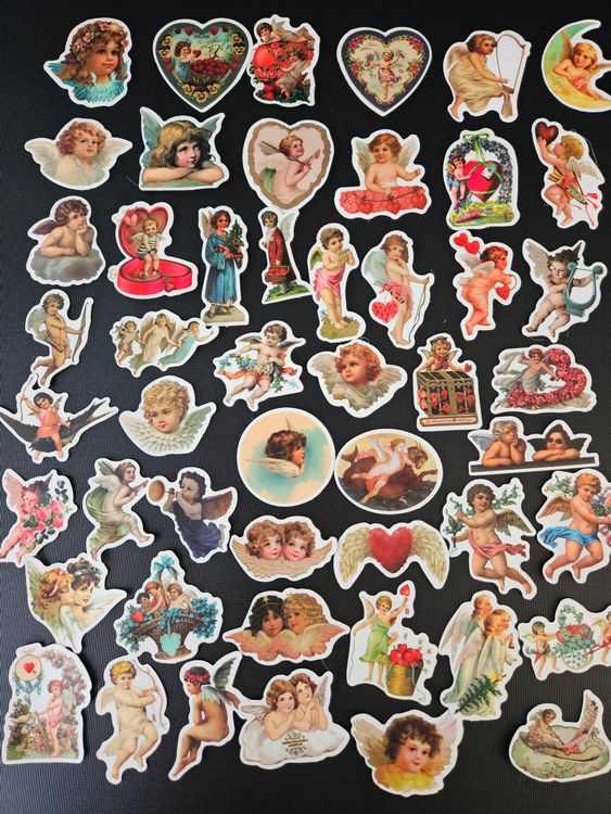 50 Sticker Aufkleber Etiketten Engel Engelfiguren Basteln | Kaufen auf ...