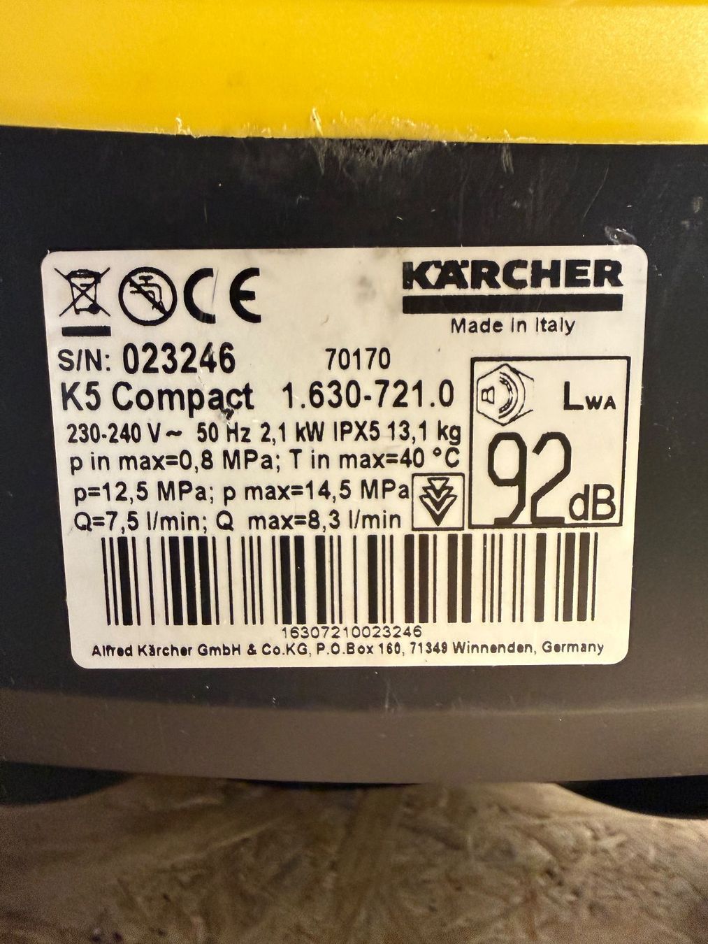 Kärcher Nettoyeurs à haute pression: Kärcher K5 Compact – D'occasion à Hüttwilen par hfr_7cwm 5