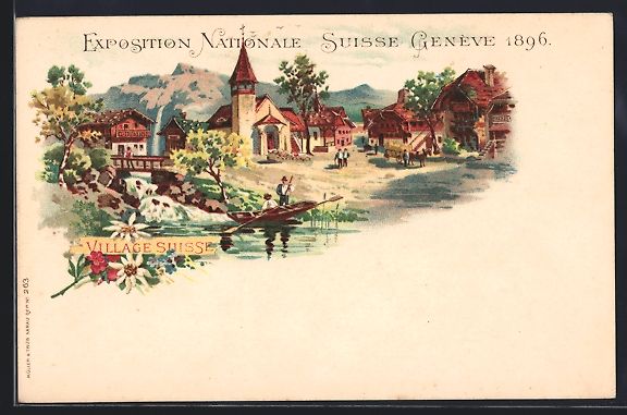 Ansichtskarten: Litho Geneve, Exposition Nationale Suiss – Gebraucht aus Berlin von bartko-reher