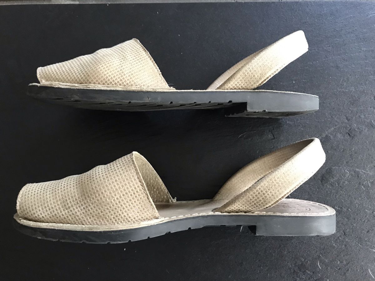 Damenschuhe: Menorca Sandalen beige-perlmuttfarben, Gr. 37 – Gebraucht aus Bremgarten AG von Belana0 4