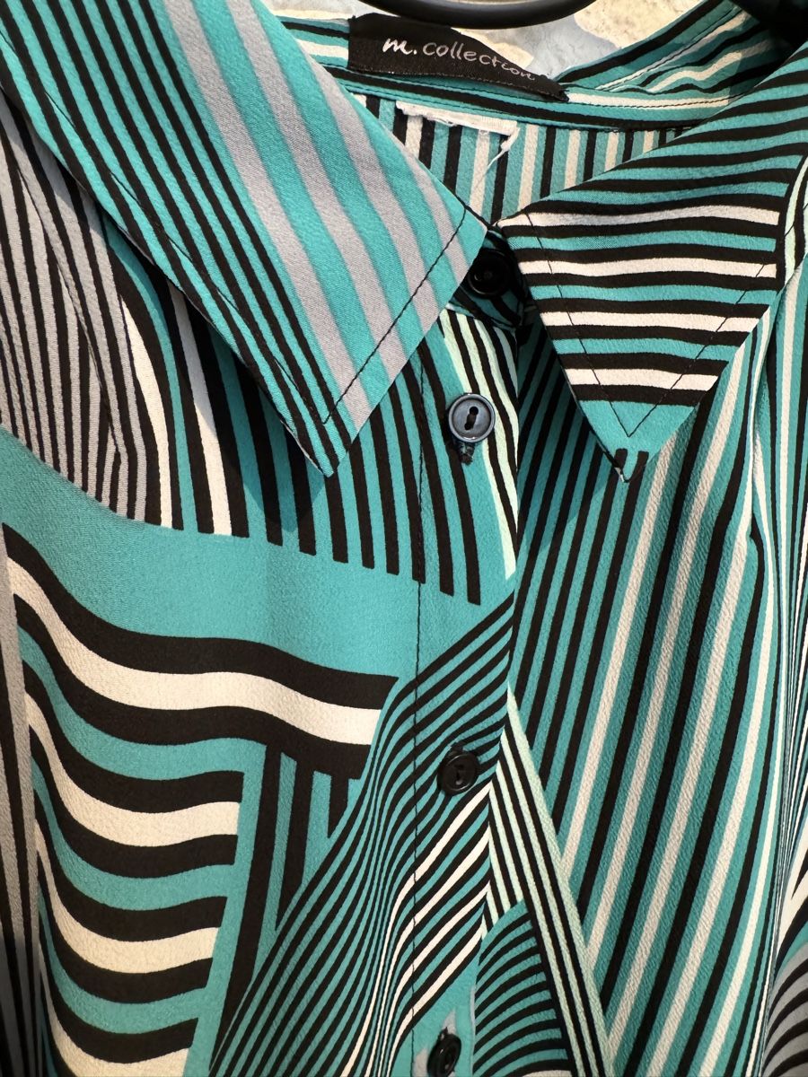 Blusen: m.collection Bluse türkis Muster Gr. 54 / 56 / XXL – Gebraucht aus Fislisbach von KolibriSecondhand 4