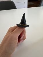 Wichtelzubehör mini Kunststoff Hexenhut Halloween