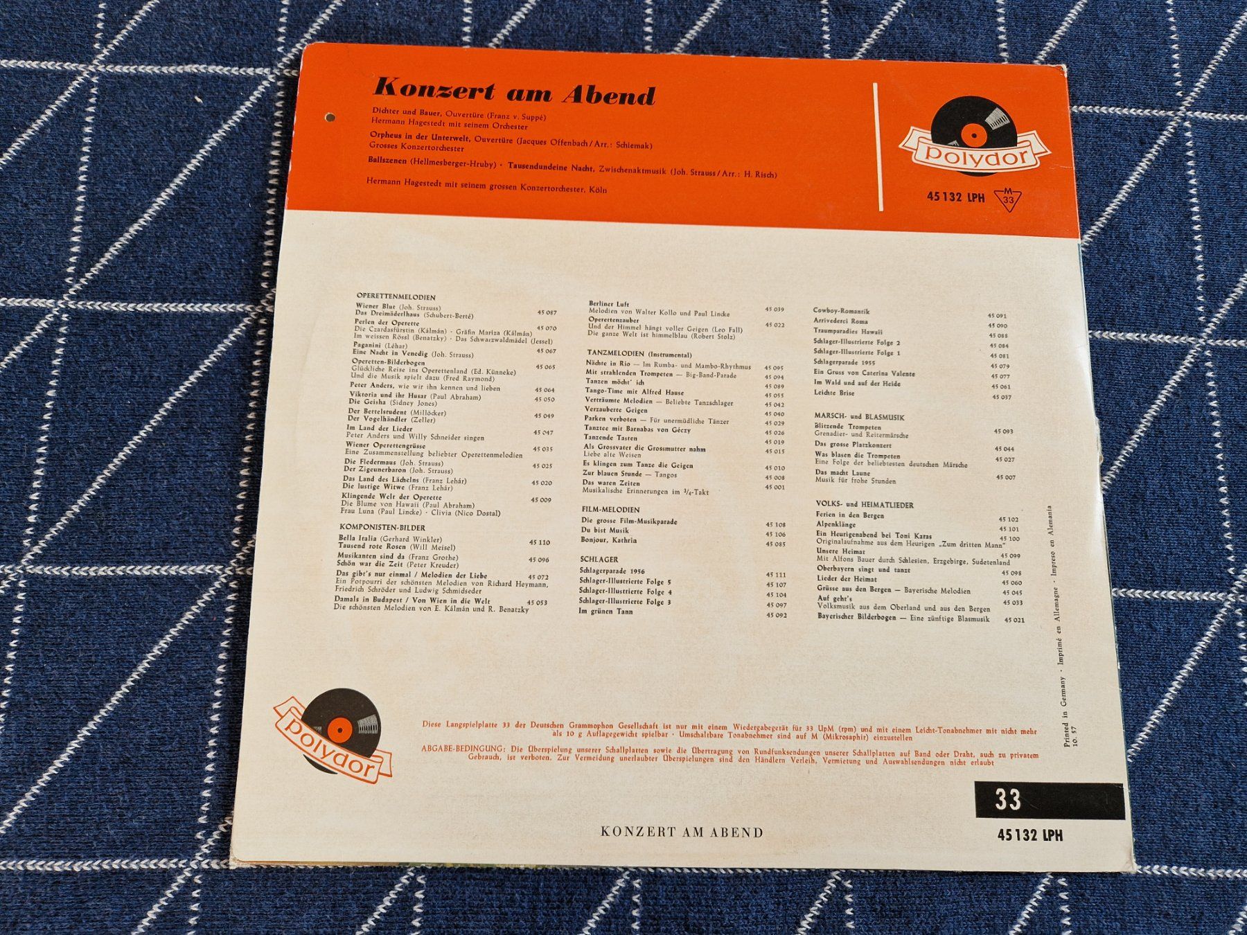 Dischi in vinile: LP Konzert am Abend M33 – Usato da MUEHLAU venduto da ibo_5c7d 2