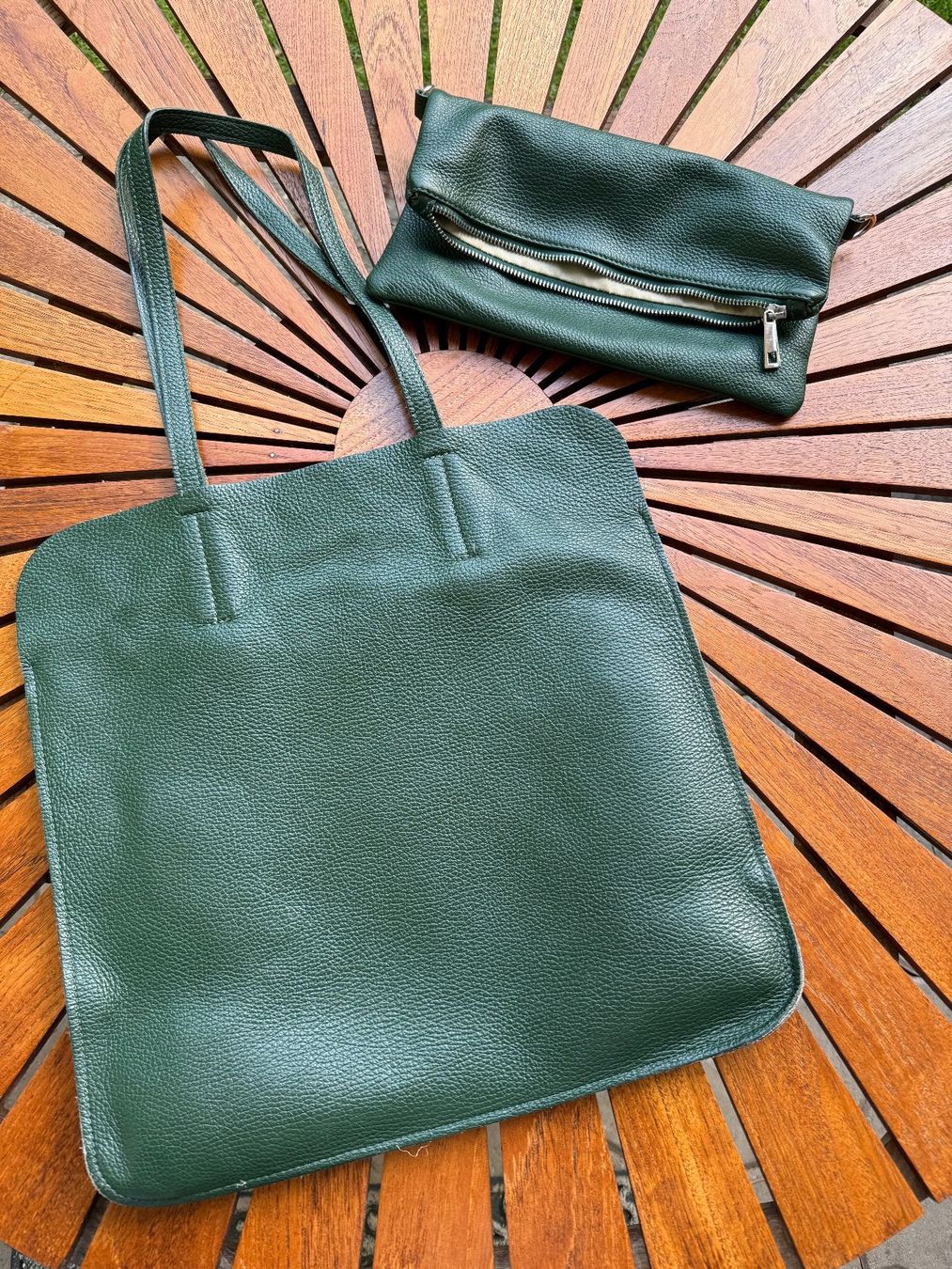 Borse da donna: Damenhandtasche Shopper Leder grün – Usato da Rorbas venduto da tun_m7fz
