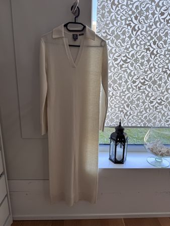Damen Strickkleid MANOR Wool Blend Kragen Cremeweiss XS