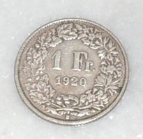 RARITÄT: 1 CHF MÜNZE "HELVETIA" AUS DEM JAHR 1920