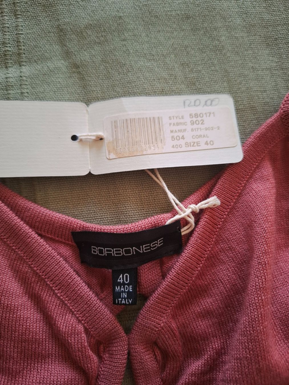 Top: Borbonese coral knit virgin wool top, S – Nuovo e nell'imballaggio originale da Carouge GE venduto da Juli_03 3
