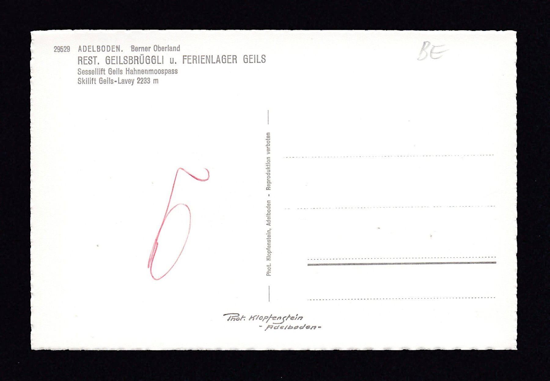 Cartoline postali: Adelboden Restaurant GEILSBRÜGGLI – Usato da Reiden venduto da cinfis 1