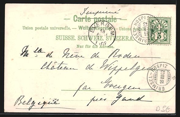 Cartoline postali: Grimsel, Hospiz mit Kutsche und Bergpano – Usato da Berlin venduto da bartko-reher 1