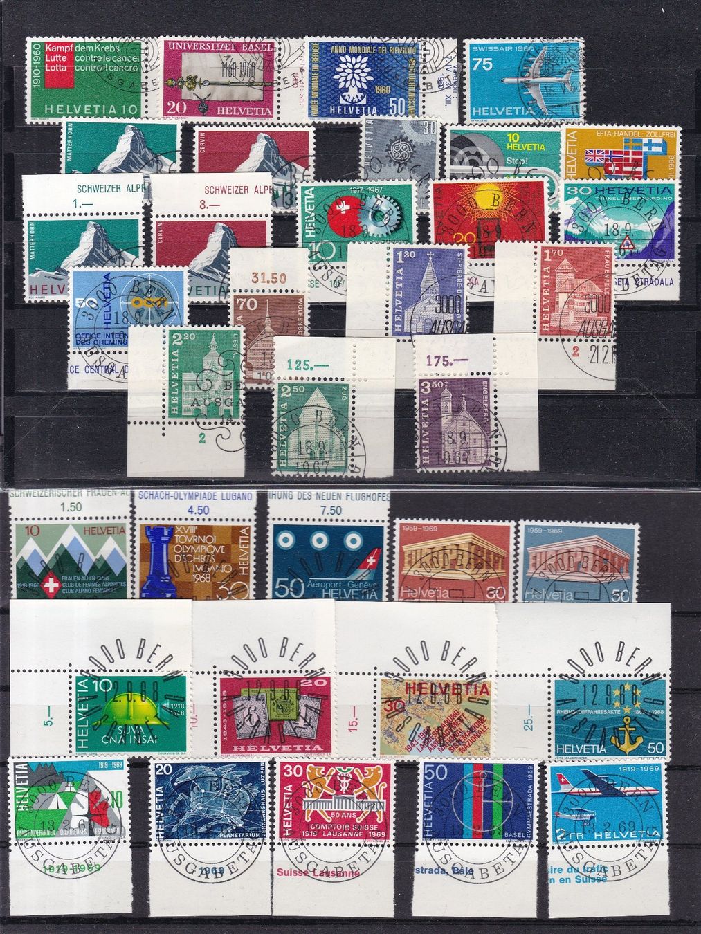Tutti i francobolli: CH Briefmarken-Steckkarten, bunt gemischt – Usato da Münchwilen AG venduto da Nesar 2