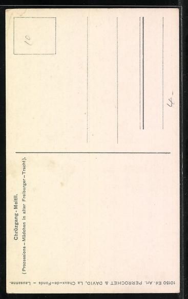 Cartoline postali: Chrüzgang-Meitli, Prozessions-Mädchen  – Usato da Berlin venduto da bartko-reher 1