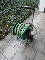 Gartenschlauch mit Rollwagen inkl. Anschlüssen ca. 25 - 30 m