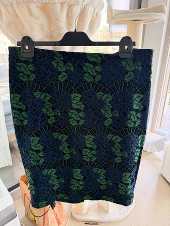Ted Baker Jupe Dunkelblau/Grün Gr 5