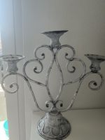 Vintage Kerzenständer für 3 Kerzen, Shabby Chic Style