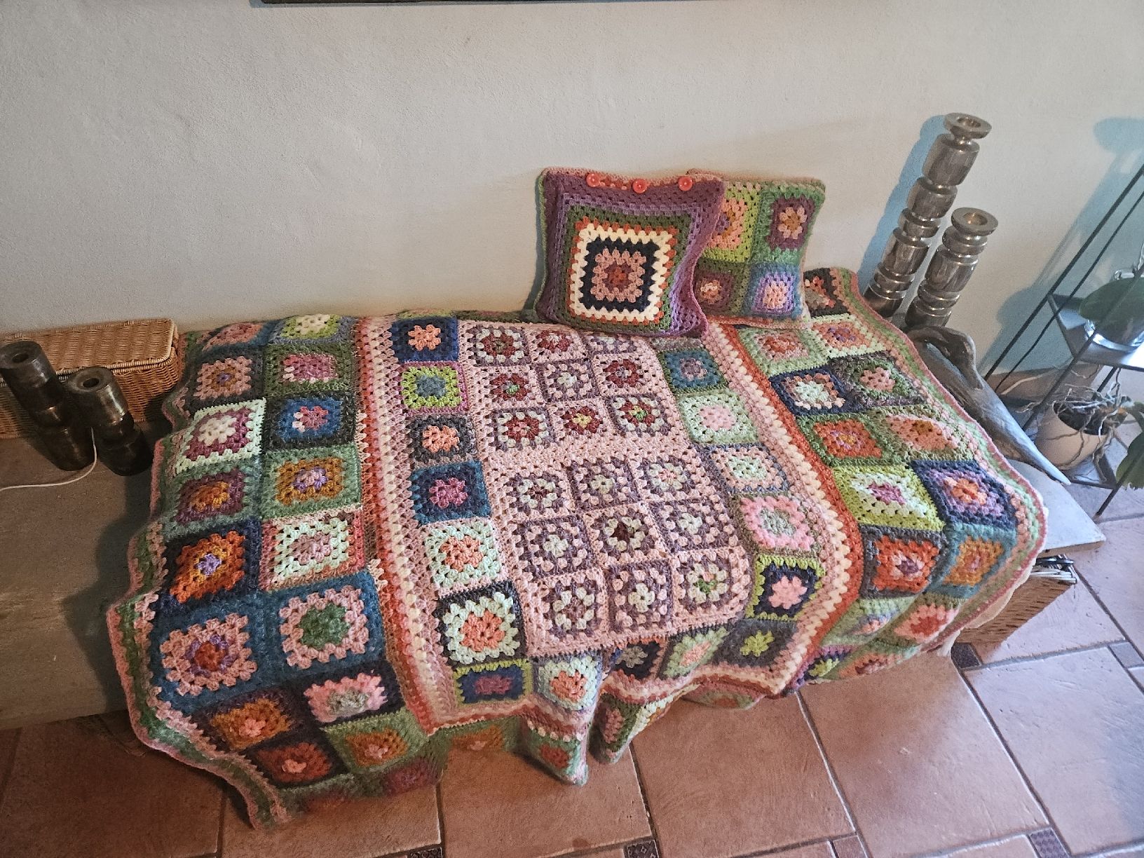 Coperte: couverture et ses 2 coussins a l épeautre – Nuovo e nell'imballaggio originale da Thônex venduto da lacomtessedesfees